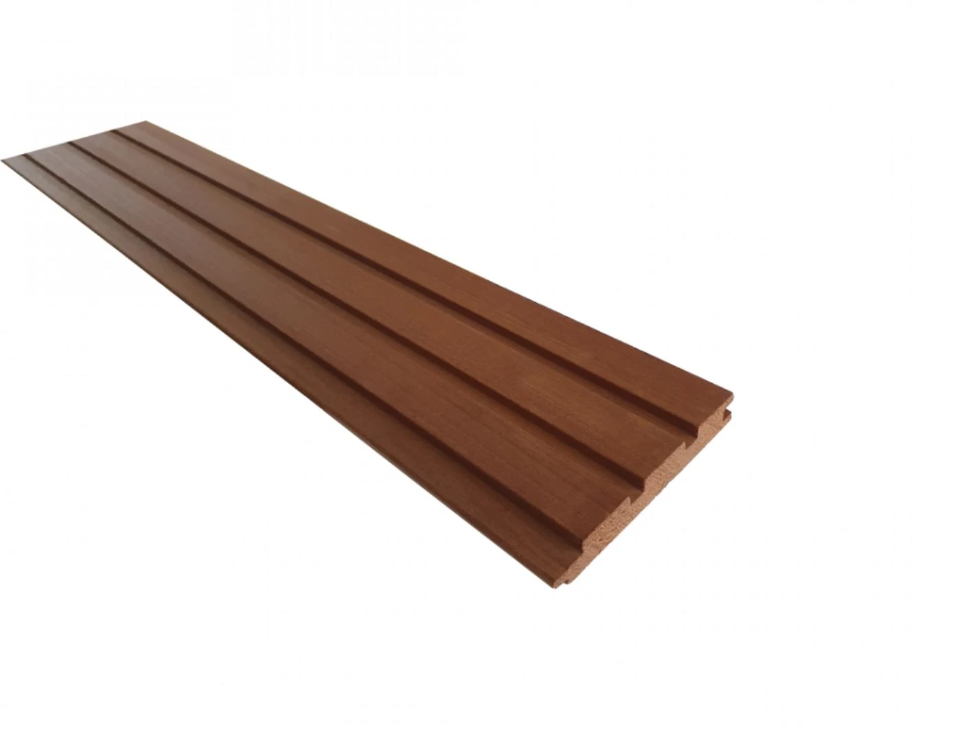 Ayous Triple Profiel 2 x 14 cm (20 x 140 mm) Geschaafd Thermisch Gemodificeerd - Lengte 245 cm - Afbeelding 1